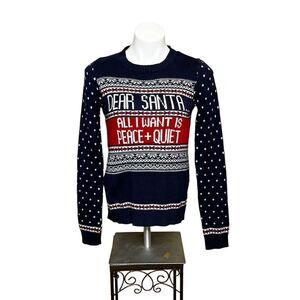 Jingles & Joy dear santa….all I want is peace and quiet Christmas sweater size M